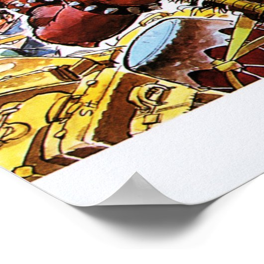 ICELANDIC AIRLINES Vikings Low Fare Europe Retro Poster (Ecke)