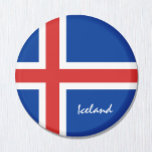 Icelandic flag & Iceland - travel/sports fans Magnet<br><div class="desc">Fridge Magnets: Iceland & Europe - love my country and Icelandic flag travel patriots</div>