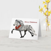 Icelandic Horse Christmas Karte (Gelbe Blume)