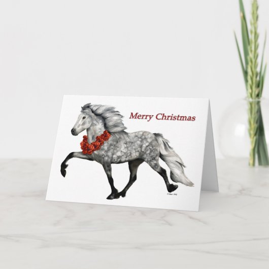 Icelandic Horse Christmas Karte (Vorderseite)