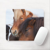 Icelandic Horse during winter on Iceland Mousepad (Mit Mouse)