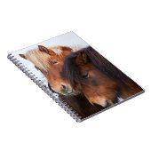 Icelandic Horse during winter on Iceland Notizblock (Rechte Seite)