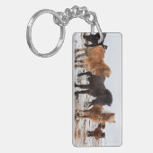 Icelandic Horse during winter on Iceland Schlüsselanhänger (Vorderseite links)