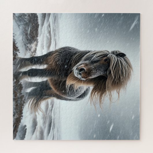 Icelandic Horse In its Element Jigsaw Puzzle (Horizontal)