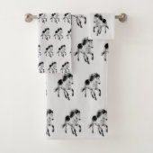 Icelandic horse in motion badhandtuch set (Insitu)