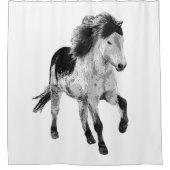 Icelandic horse in motion duschvorhang (Vorderseite)