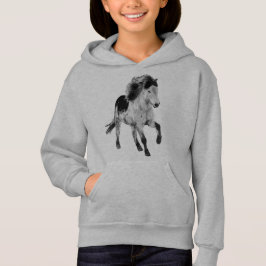 Icelandic horse in motion hoodie