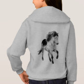 Icelandic horse in motion hoodie (Rückseite)