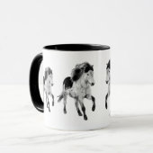 Icelandic horse in motion tasse (Vorderseite Links)