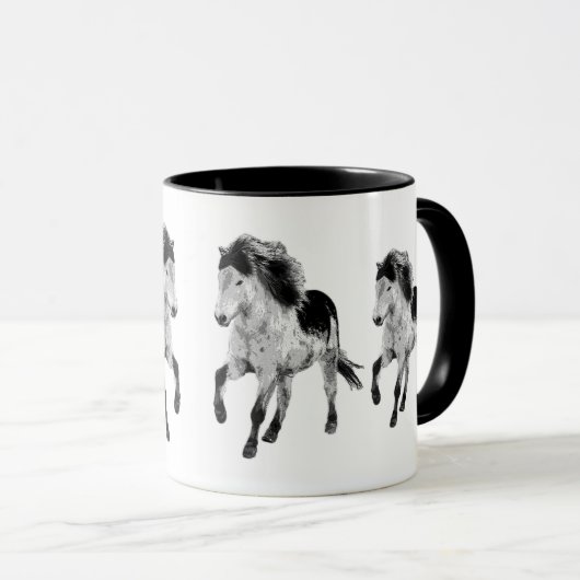 Icelandic horse in motion tasse (VorderseiteRechts)
