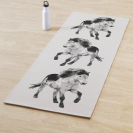 Icelandic horse in motion yogamatte