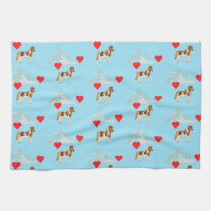 Icelandic Horse Mountain Animals Lovers Red Heart Geschirrtuch