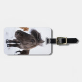 Icelandic Horse portrait Gepäckanhänger (Vorderseite horizontal)