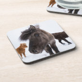 Icelandic Horse portrait Untersetzer (Linke Seite)