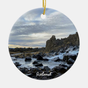 Icelandic river - keramik ornament