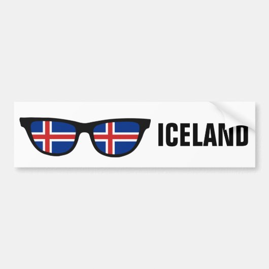 Icelandic Shades Custom Text & Color Autoaufkleber (Vorne)