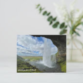 Icelandic waterfall postcard postkarte (Stehend Vorderseite)