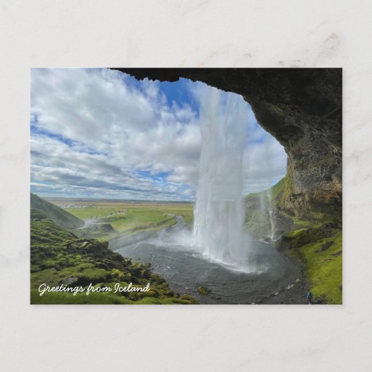 Icelandic waterfall postcard postkarte (Vorderseite)