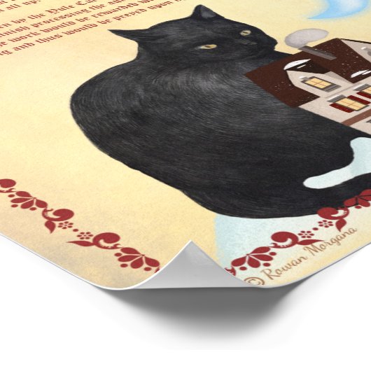 ICELANDIC WEIHNACHTEN CAT Legend of Jólakötturinn Poster (Ecke)