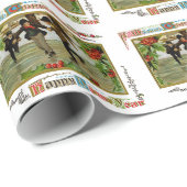 Iceskating Geschenkpapier (Rolleneckpunkt)