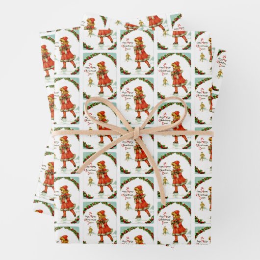 Iceskating-Kind Geschenkpapier Set (Beispiel)
