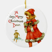 Iceskating-Kind Keramik Ornament (Hinten)