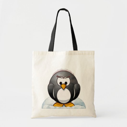 Icey Penguin Cartoon Tragetasche (Vorne)
