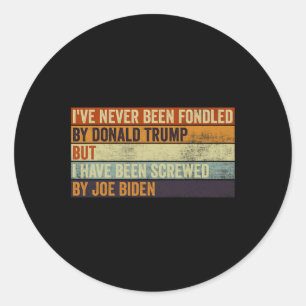 Ich#39; wurde noch nie von Donald Trump betrogen, Runder Aufkleber