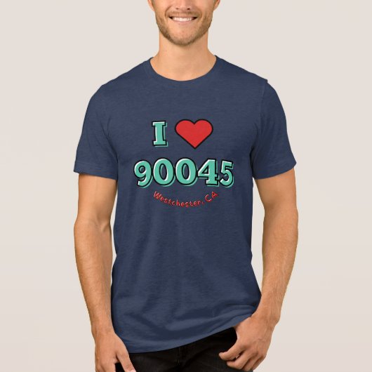 Ich <3 90045 T-Shirt Tri-Blend Shirt (Vorderseite)