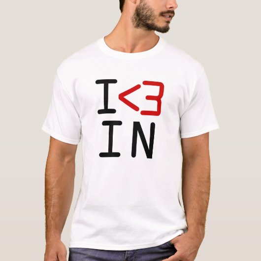 Ich <3 IN T-Shirt (Vorderseite)