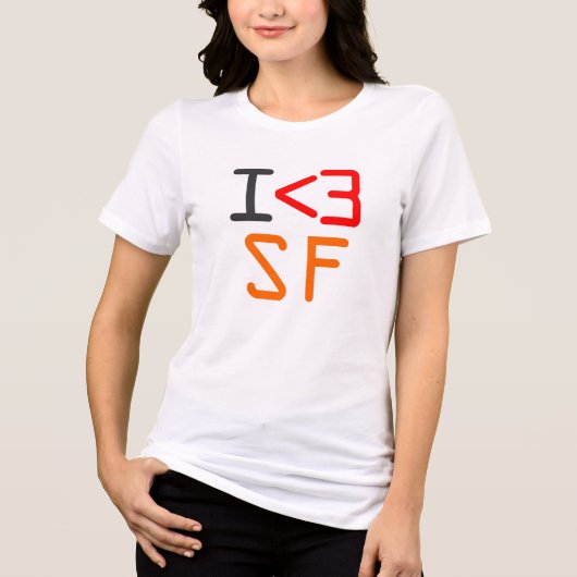 Ich <3 SF Tri-Blend Shirt (Vorderseite)
