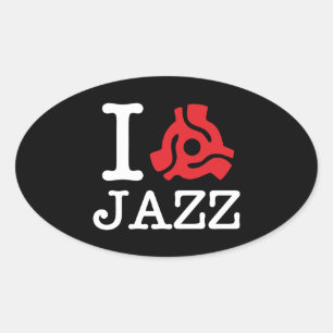 Ich 45 Adapter Jazz Ovaler Aufkleber