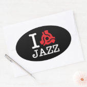 Ich 45 Adapter Jazz Ovaler Aufkleber (Umschlag)