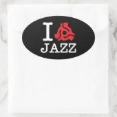 Ich 45 Adapter Jazz Ovaler Aufkleber (Tasche)