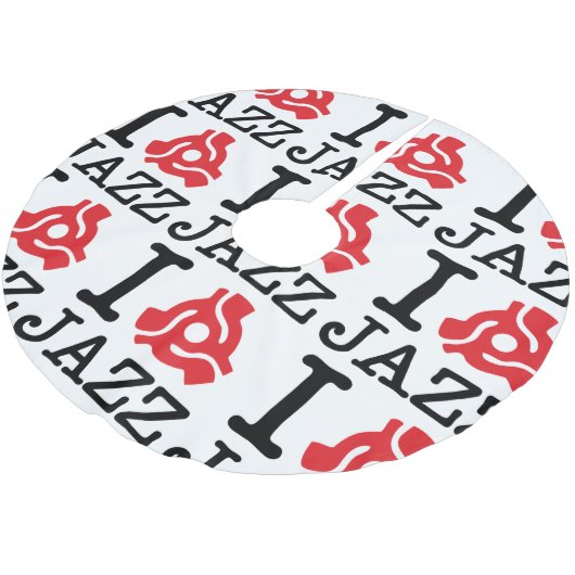 Ich 45 Adapter Jazz Polyester Weihnachtsbaumdecke (Schrägansicht)