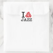 Ich 45 Adapter Jazz Quadratischer Aufkleber (Tasche)