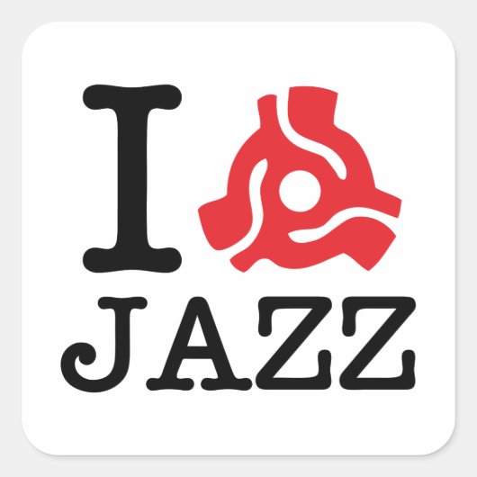 Ich 45 Adapter Jazz Quadratischer Aufkleber (Vorderseite)