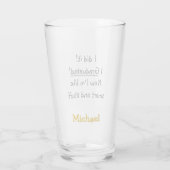 Ich absolvierte die Smart Funny Graduation Party N Glas (Rückseite)