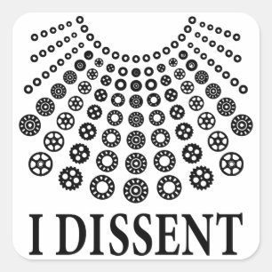 Ich abweichend, Ruth Bader Ginsburg, Notoriker RBG Quadratischer Aufkleber