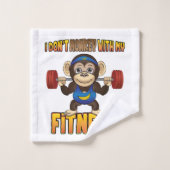 Ich Affe nicht mit meiner Fitness - Handtuch-Set Badhandtuch Set (Waschlappen)