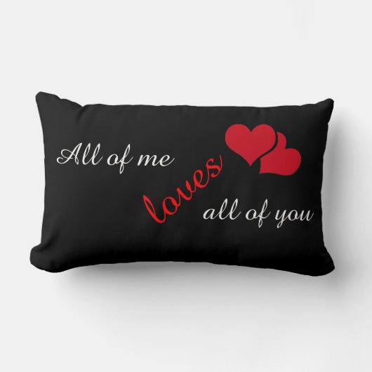 Ich alle Lieben euch alle Lendenkissen (Vorderseite)