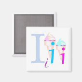 Ich - Alphabet Magnet (Vorderseite/Rückseite)