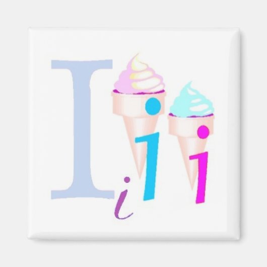 Ich - Alphabet Magnet (Vorne)