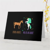 Ich als Tante oder Tante Pferd Unicorn Geschenk Karte (Gelbe Blume)