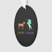 Ich als Tante oder Tante Pferd Unicorn Geschenk Ornament (Vorderseite)