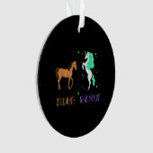 Ich als Tante oder Tante Pferd Unicorn Geschenk Ornament (Vorderseite)