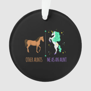 Ich als Tante oder Tante Pferd Unicorn Geschenk Ornament