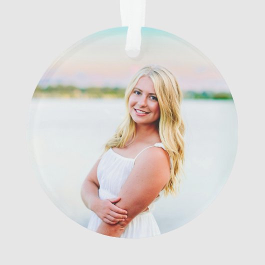 Ich als Tochter Retrostars Foto Ornament (Rückseite)