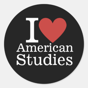 Ich ❤️ American Students/Faculty CUSTOM Runder Aufkleber