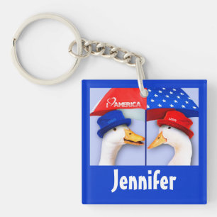 Ich  Amerika. Funny Ducks Geschenk Schlüsselanhä Schlüsselanhänger